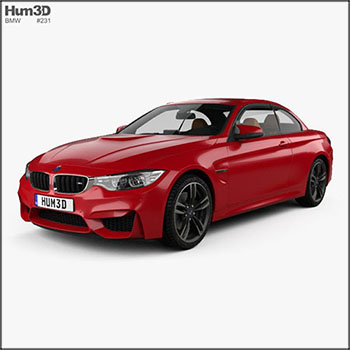 宝马BMW M4（F83）敞篷车3D/C4D模型16图库网精选