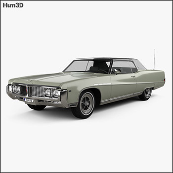 别克Buick Electra 225 Custom Sport Coupe 1969 3D/C4D模型16设计网精选