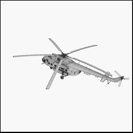 Mi-8MTV 直升机3D/C4D模型素材天下精选