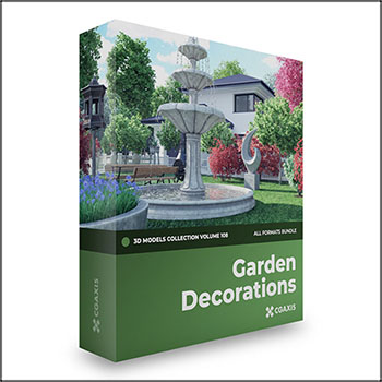 花园装饰3D/C4D模型16设计网精选