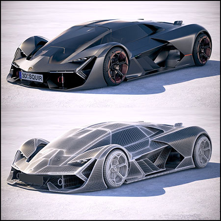 兰博基尼Terzo Millennio 2018超跑汽车3D/C4D模型