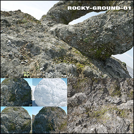 石头和地面PBR纹理贴图16设计网精选
