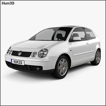 大众汽车Polo Mk4 3-door 2001 3D/C4D模型16设计网精选