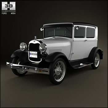福特汽车Ford Model A Tudor 1929 3D/C4D模型