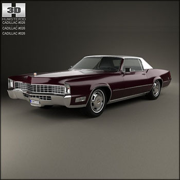 凯迪拉克Cadillac Eldorado Fleetwood 1968 3D/C4D模型16图库网精选