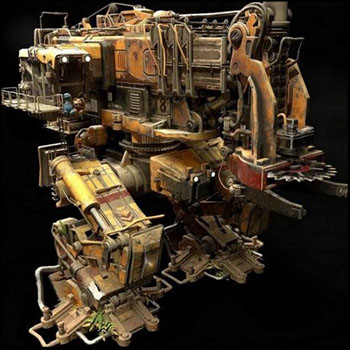 伐木机械机器3D/C4D模型16图库网精选