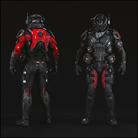 游戏里的机械盔甲3D/C4D模型16设计网精选