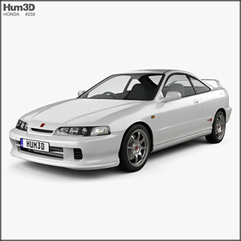 本田Honda Integra Type-R coupe 1995 3D/C4D模型16设计网精选
