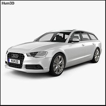 奥迪Audi A6 Avant 2012 3D/C4D模型16素材网精选