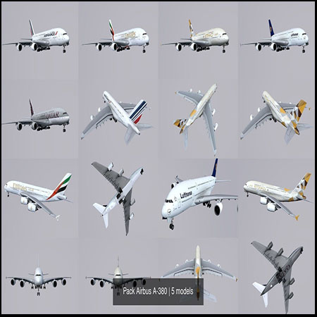 飞机客机3D/C4D模型16设计网精选